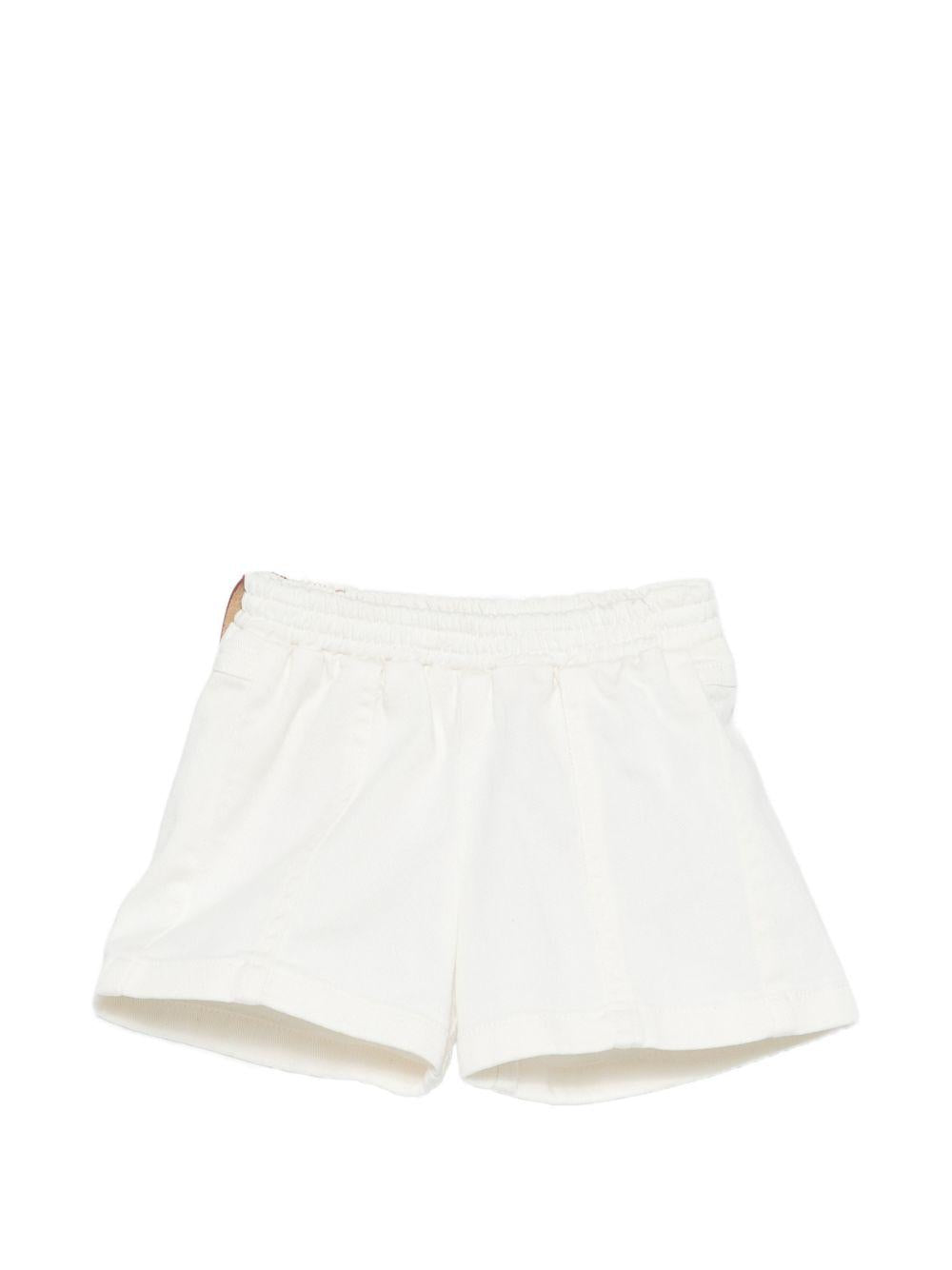 Shorts per neonata Etro Kids bianchi con stemma sul retro GY6009 D0039 101 ETRO KIDS