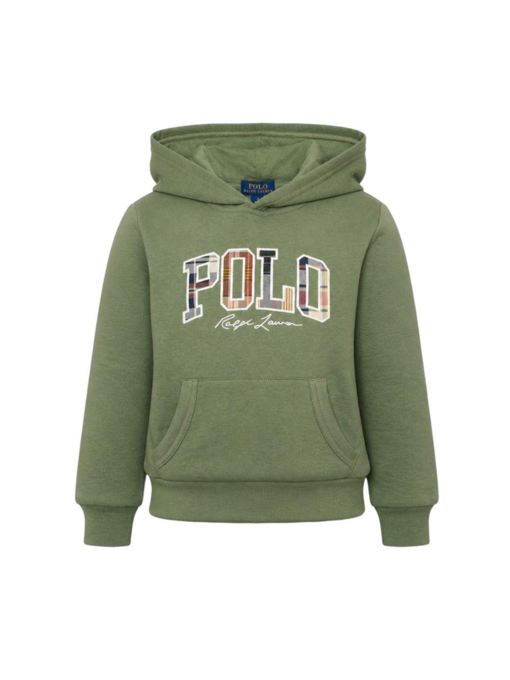 Felpa per bambino Polo Ralph Lauren Kids verde con logo applicato 322B18465 002 Ralph Lauren kids