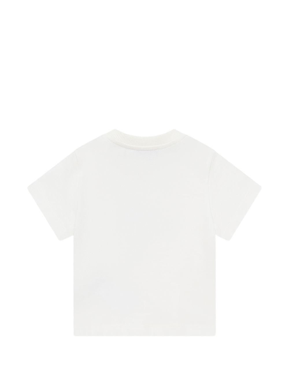 T-shirt per neonati Moschino Kids bianca con stampa orsetto MOM031LFA07 10063 MOSCHINO KIDS