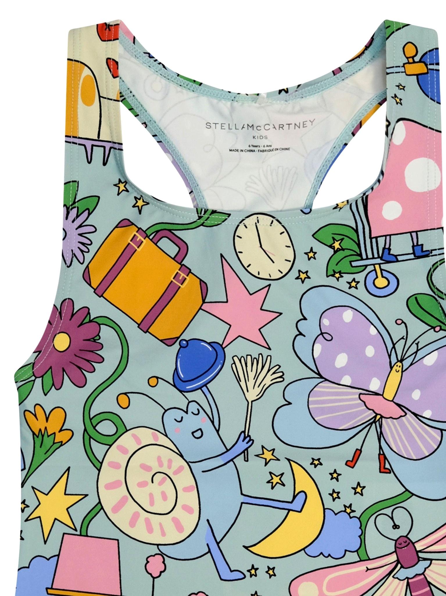 Costume intero per bambina Stella McCartney Kids multicolor con stampa grafica all-over TYCA29 Z3509 754MC STELLA McCARTNEY KIDS