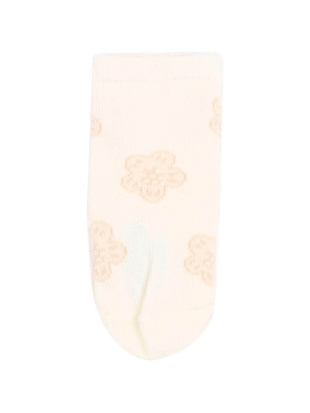Calzini per neonata Kenzo Kids rosa con stampa a fiori (2 pezzi) K61824 43B KENZO KIDS