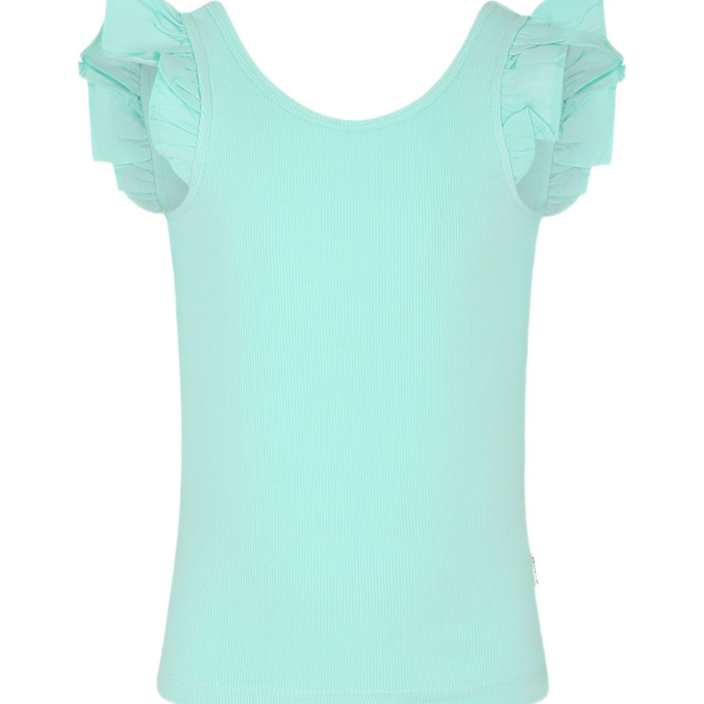 T-shirt per bambina Molo verde acquamarina a coste 2S25A106 5472 MOLO KIDS