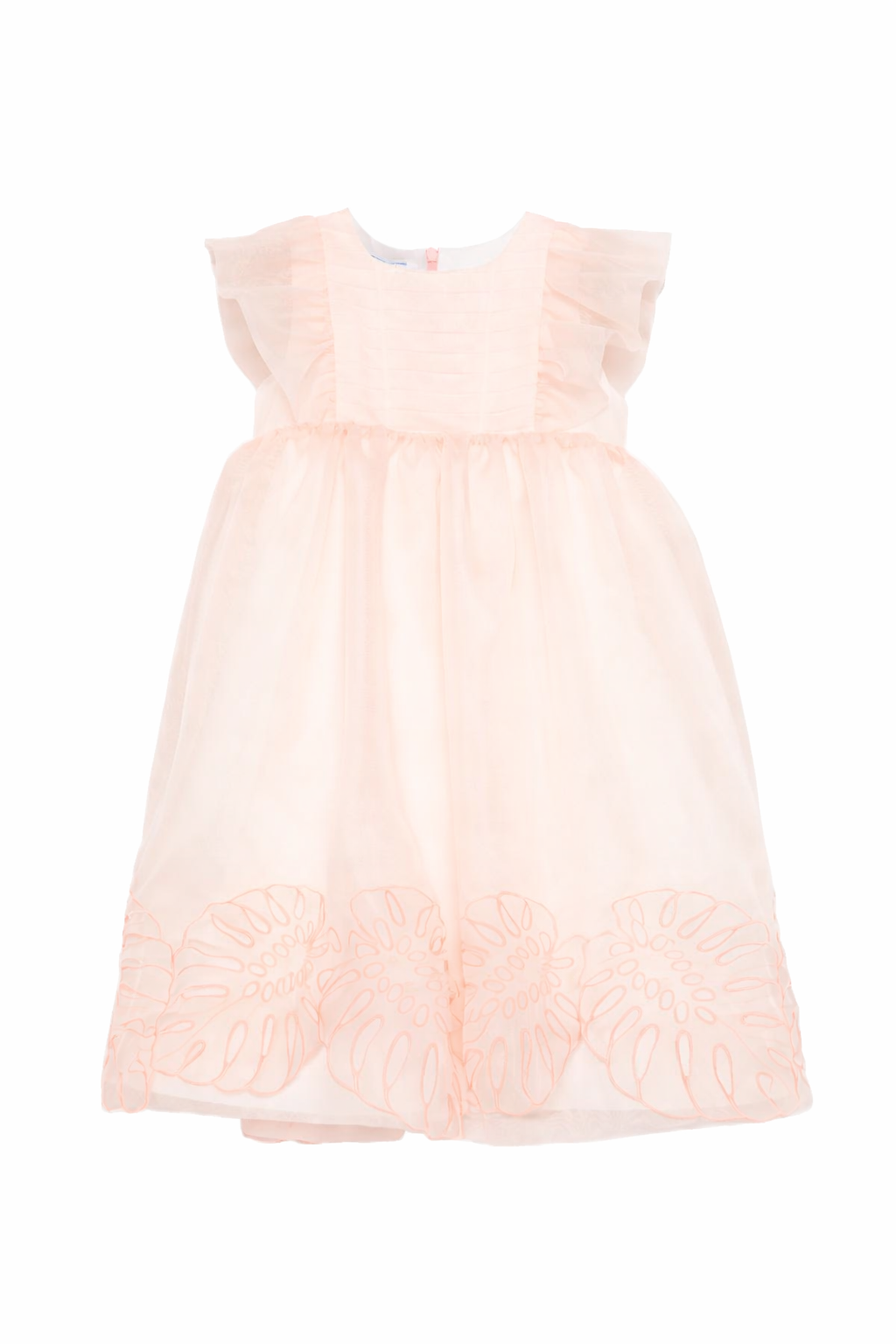 Abito per bambina Mi Mi Sol rosa con ruches e ricami MFAB771LUTS1117 SAL MIMISOL KIDS