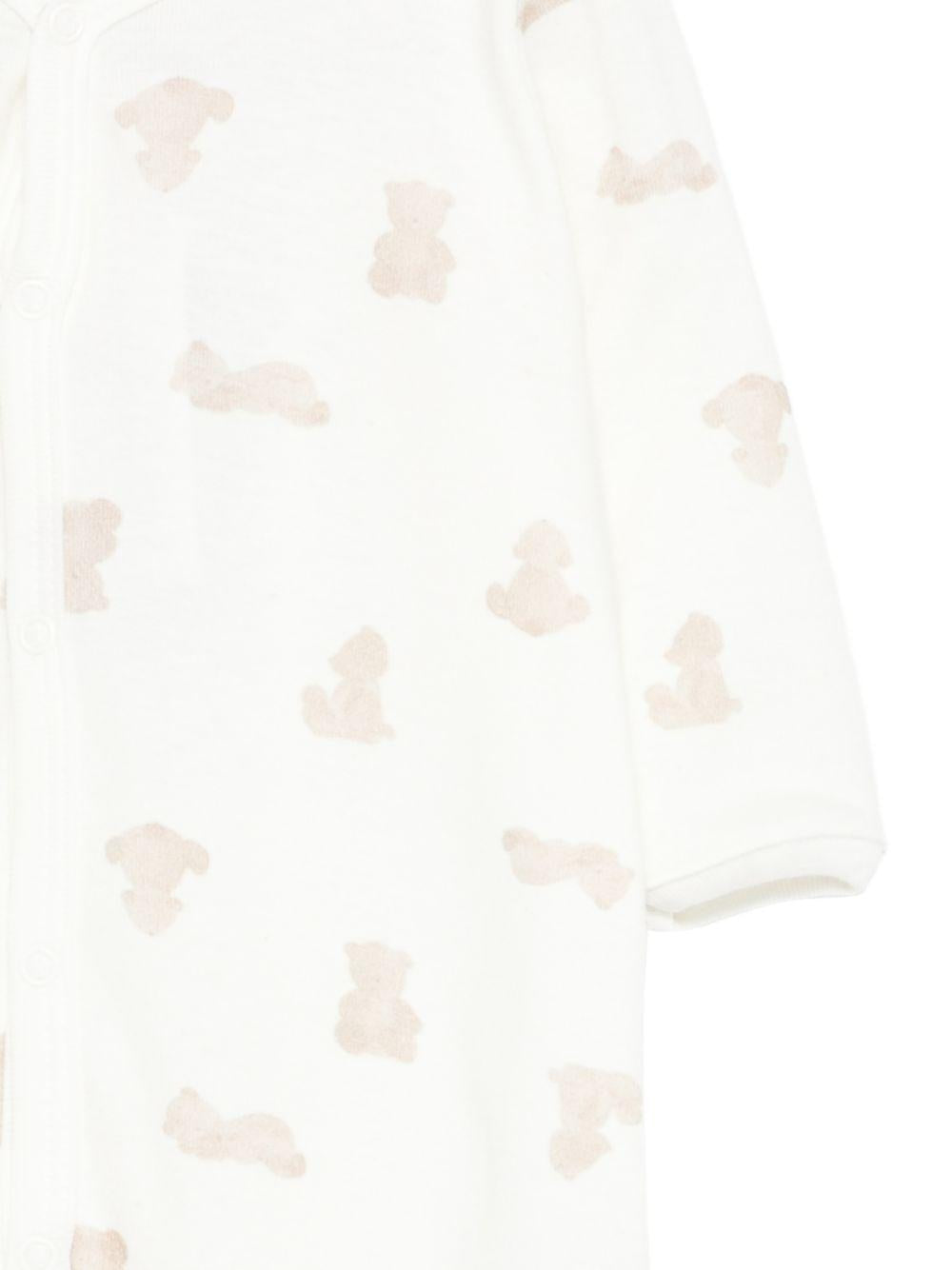 Tutina per neonati Petit Bateau beige con stampa orsetto all-over A0E0P 01 PETIT BATEAU KIDS