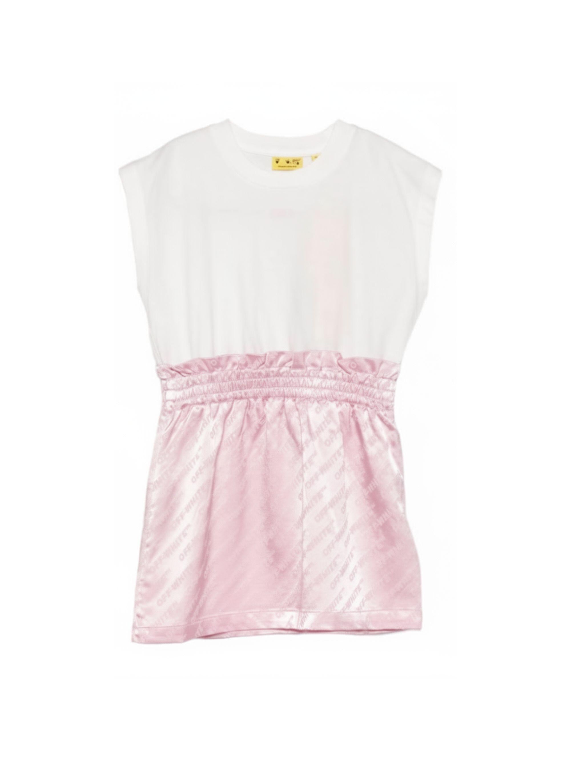 Abito per bambina Off-White Kids multicolore con con dettagli arricciati 44GDB037S26F001 683 OFF WHITE KIDS