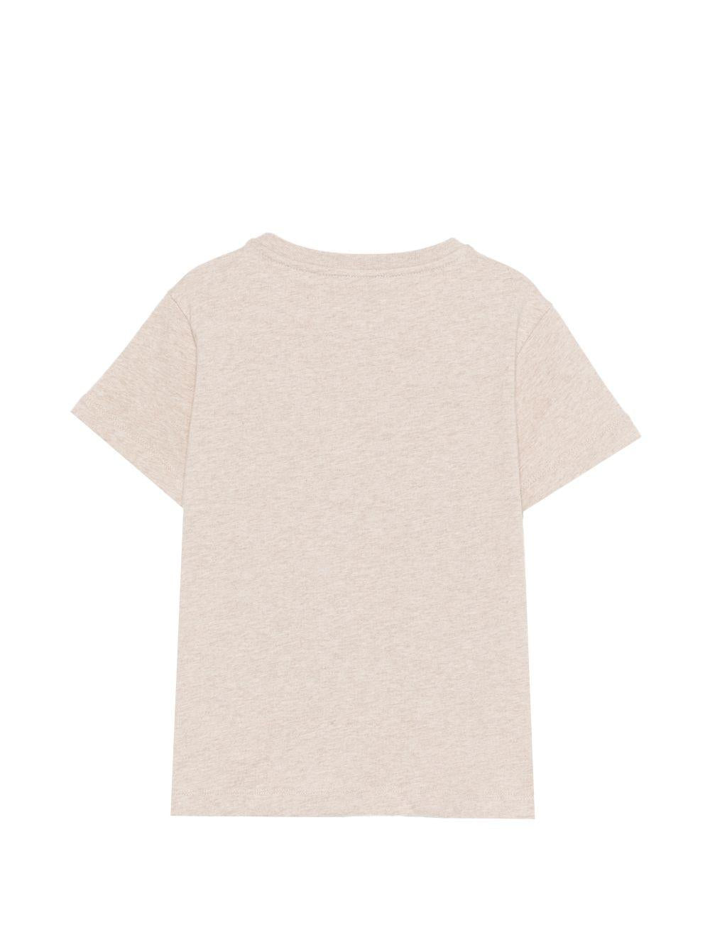 T-shirt per bambino Eleventy Kids beige con logo sul davanti EY8P31 Z3711 873AV ELEVENTY KIDS