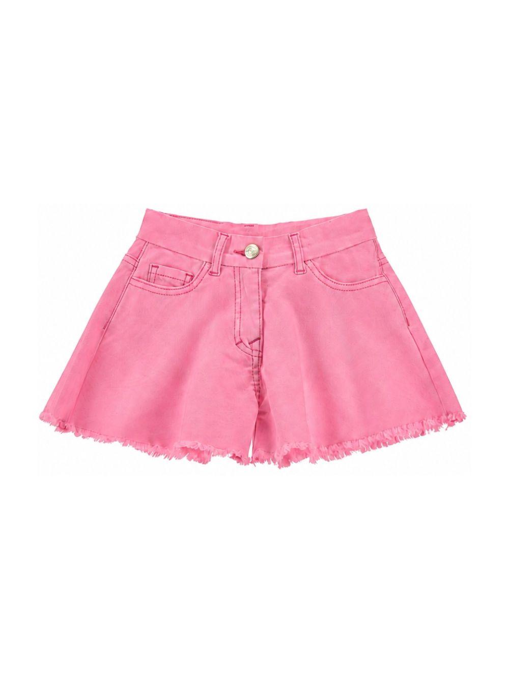 Shorts per bambina Monnalisa Kids x Disney rosa con decorazioni ricamate sul retro 19H420 8043 0093 MONNALISA KIDS