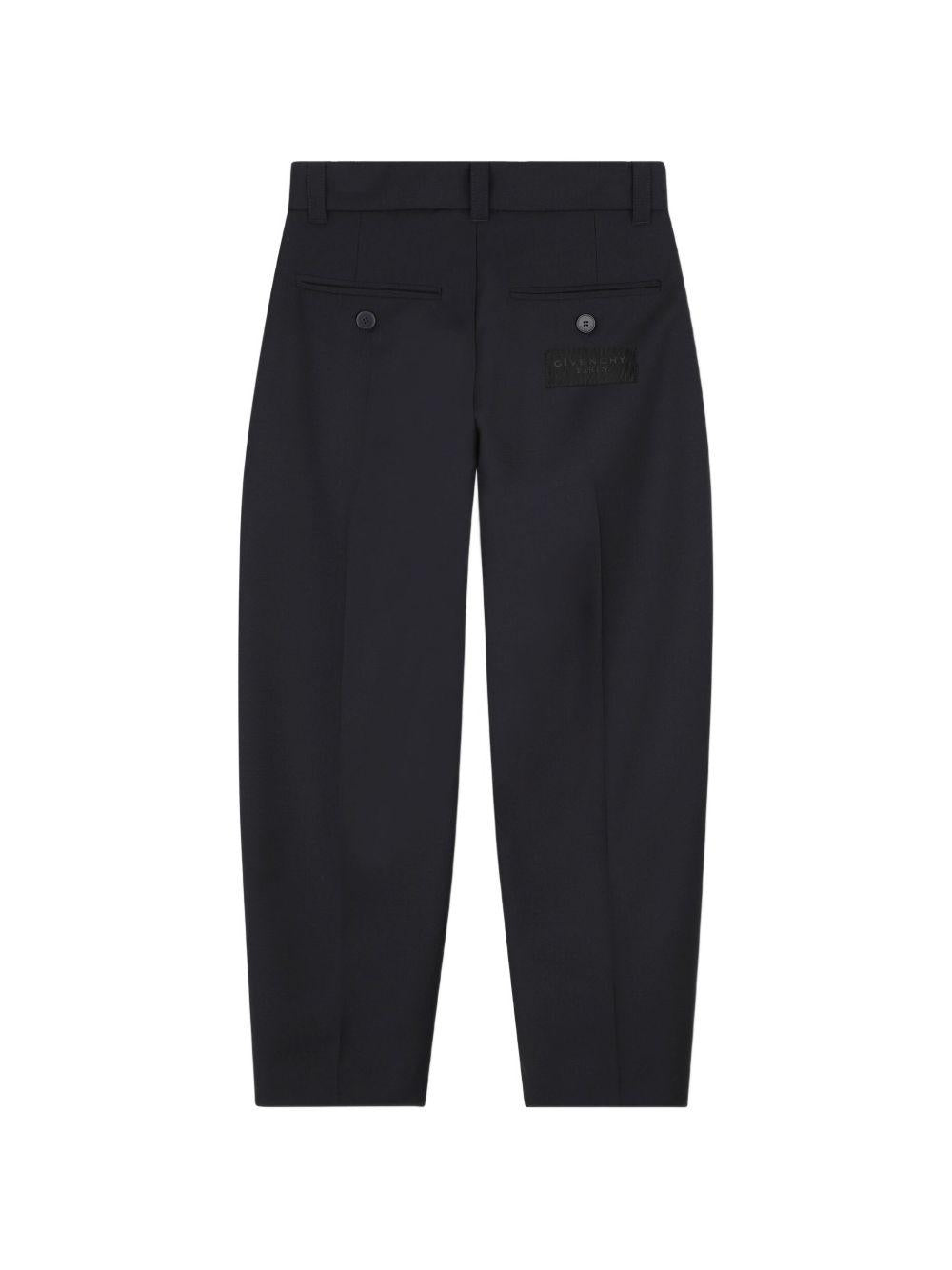Pantaloni per bambino Givenchy Kids neri con dettaglio pieghe H31446 09B GIVENCHY KIDS