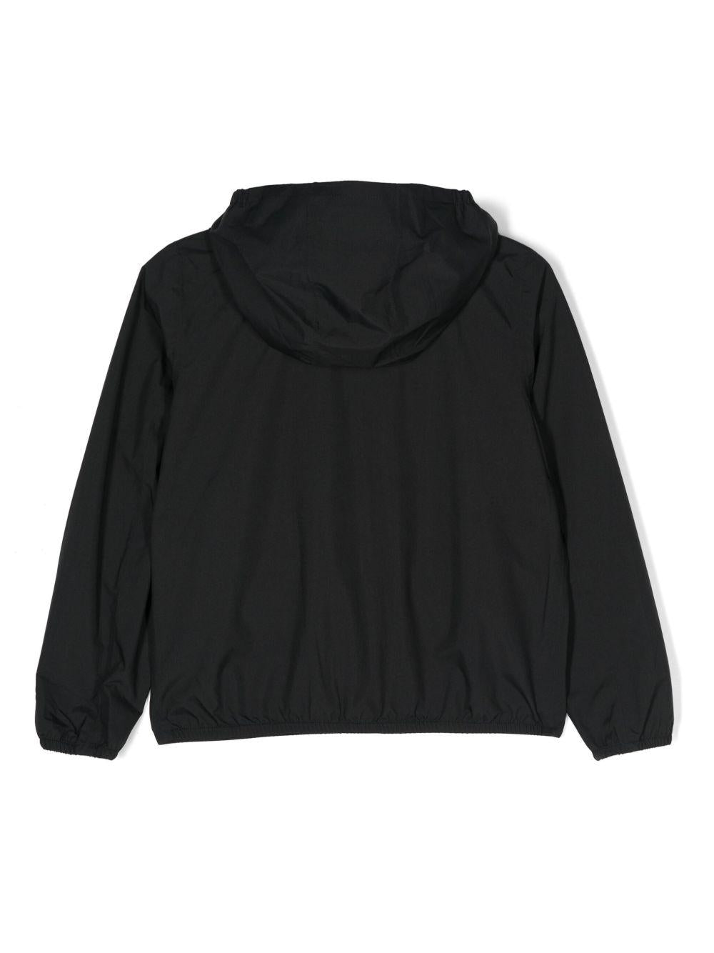 Impermeabile per bambini K Way Kids P. Jack nero con cappuccio K21371W USY K-WAY KIDS