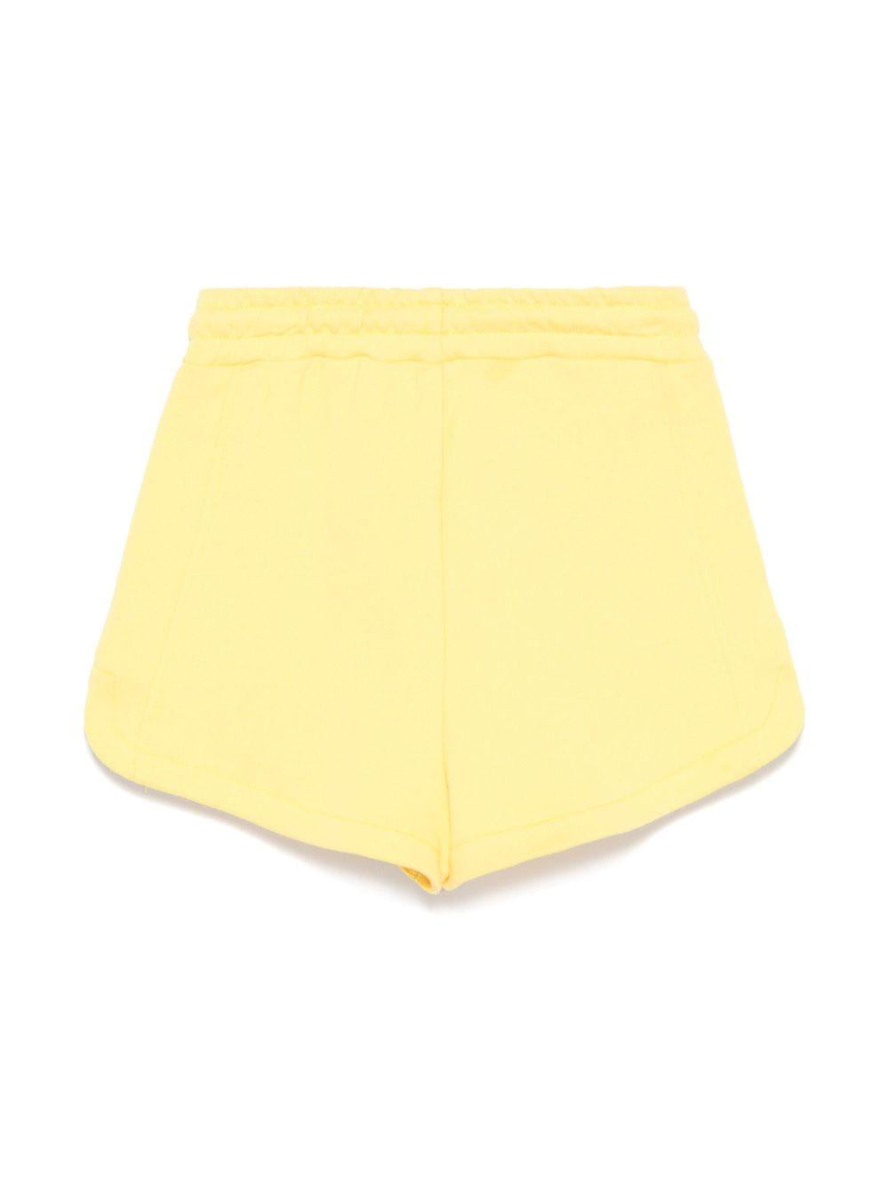 Bermuda per bambina MSGM Kids giallo con applicazione posteriore con logo S5MSJGSH095 MS009 MSGM KIDS