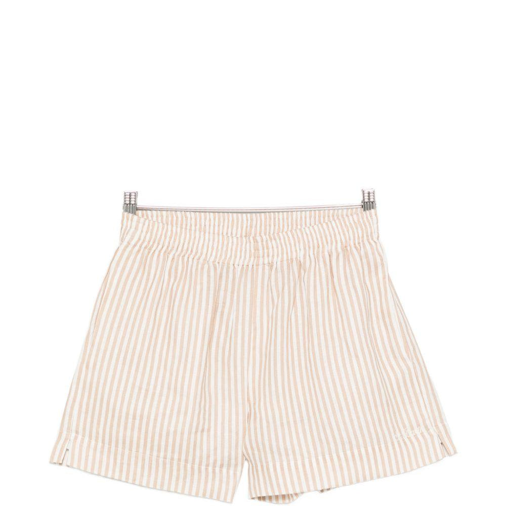 Shorts da donna MC2 Saint Barth beige con motivo a righe MEA002 07570L MC2 ST. BARTH