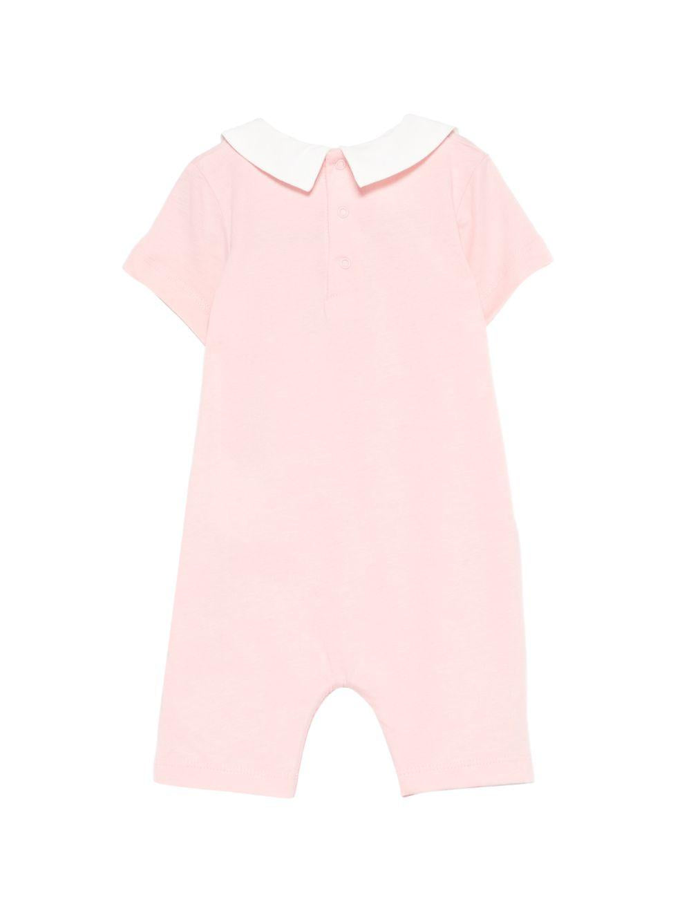 Tutina per neonati Moschino Kids rosa con stampa Teddy Bear su nuvola MUT04NLAA03 50209 MOSCHINO KIDS