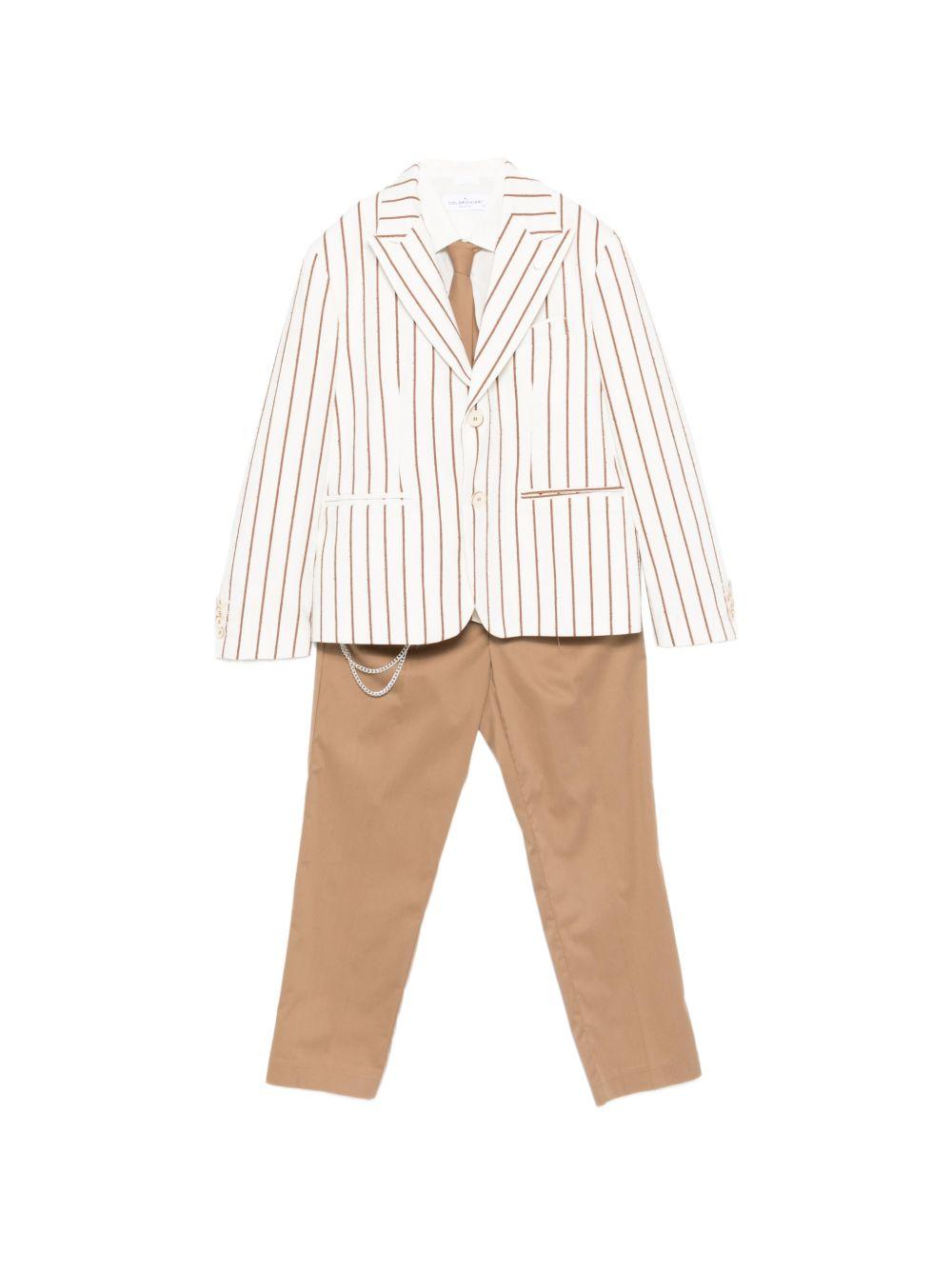 Completo confort per bambino Colorichiari beige con design gessato MC508374 4911a 28 COLORICHIARI KIDS