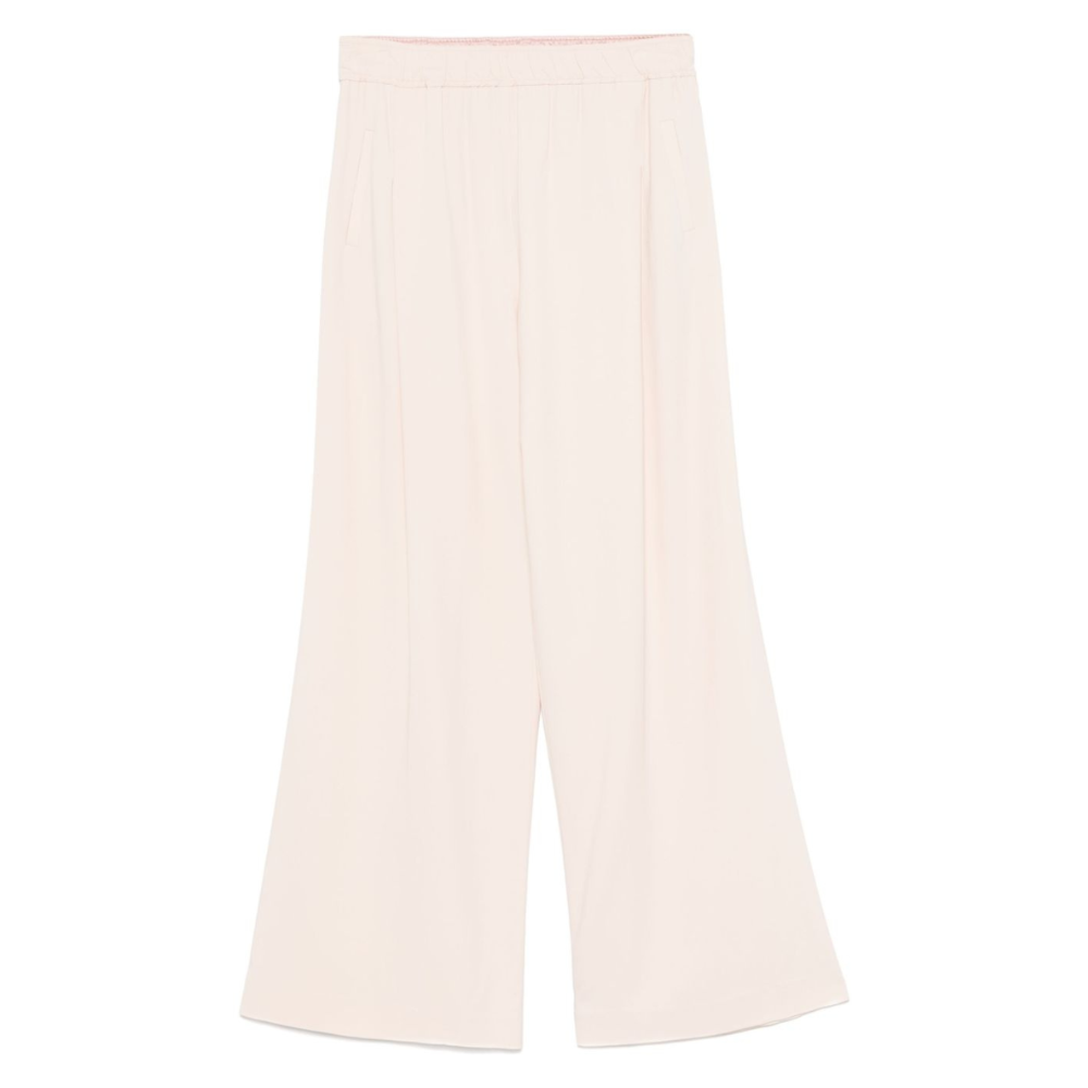 Pantaloni per donna Merci beige con vita elasticizzata P399 POWDER MERCI