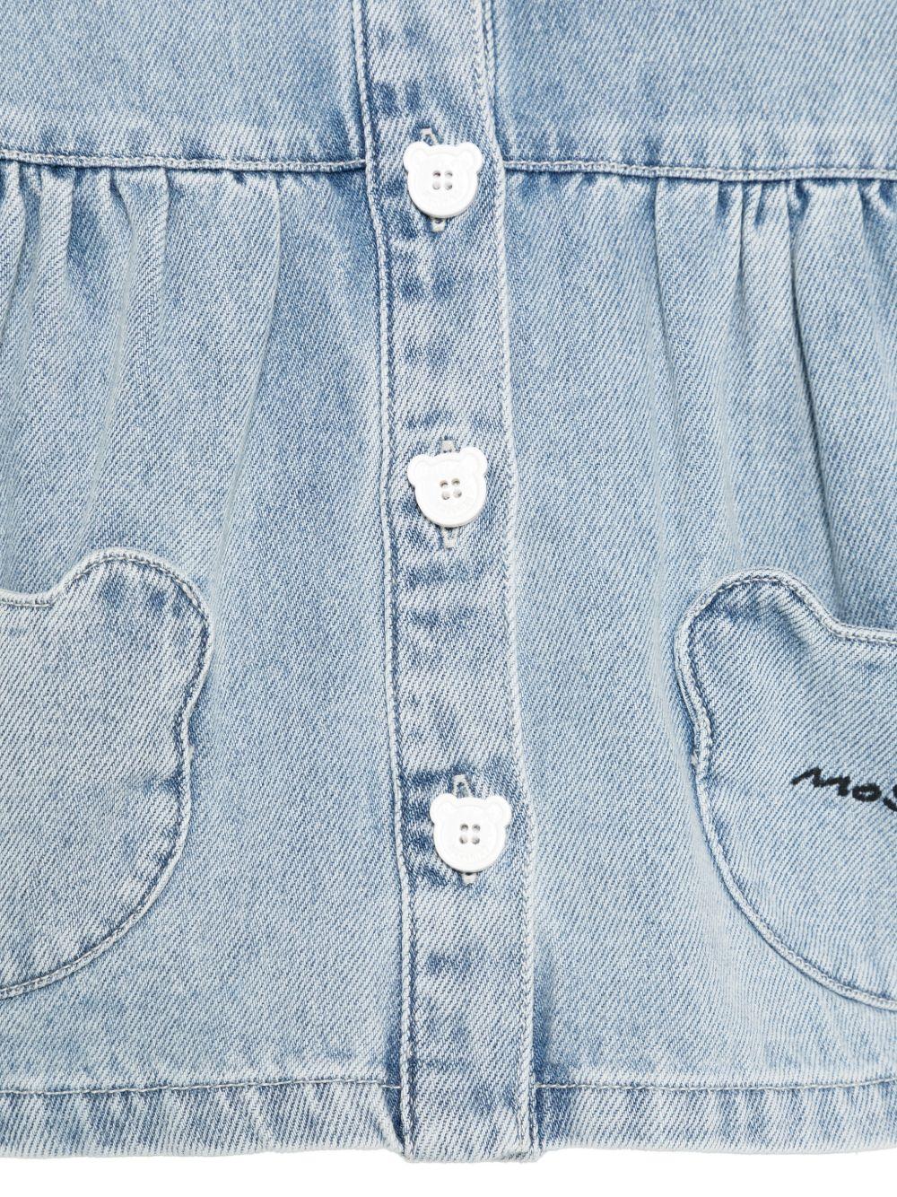 Giubbino per neonata Moschino Kids denim con colletto MDS02KL0E34 40186 MOSCHINO KIDS