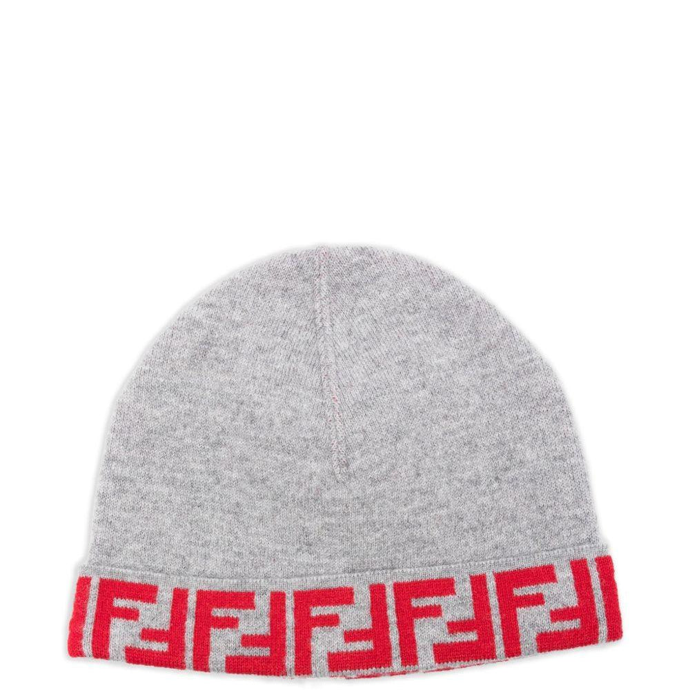 Cappello per bambini Fendi Kids grigio con motivo FF JUP063 AO29 F0WZ4 FENDI KIDS