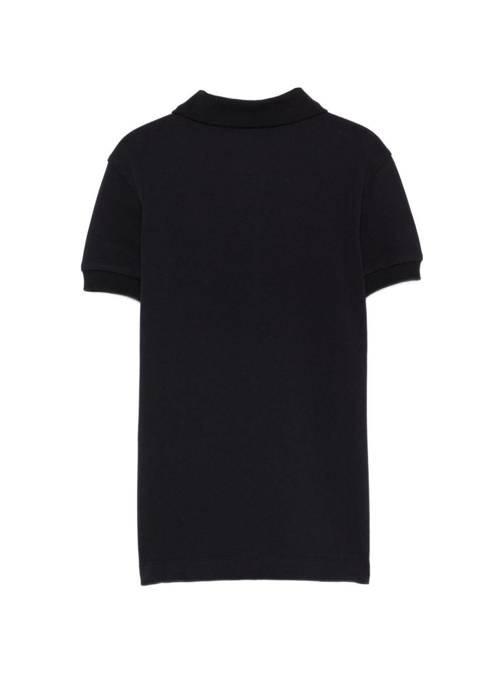 T-shirt per bambino Moschino Kids nera con colletto stile polo HUM05LLFA08 60100 MOSCHINO KIDS