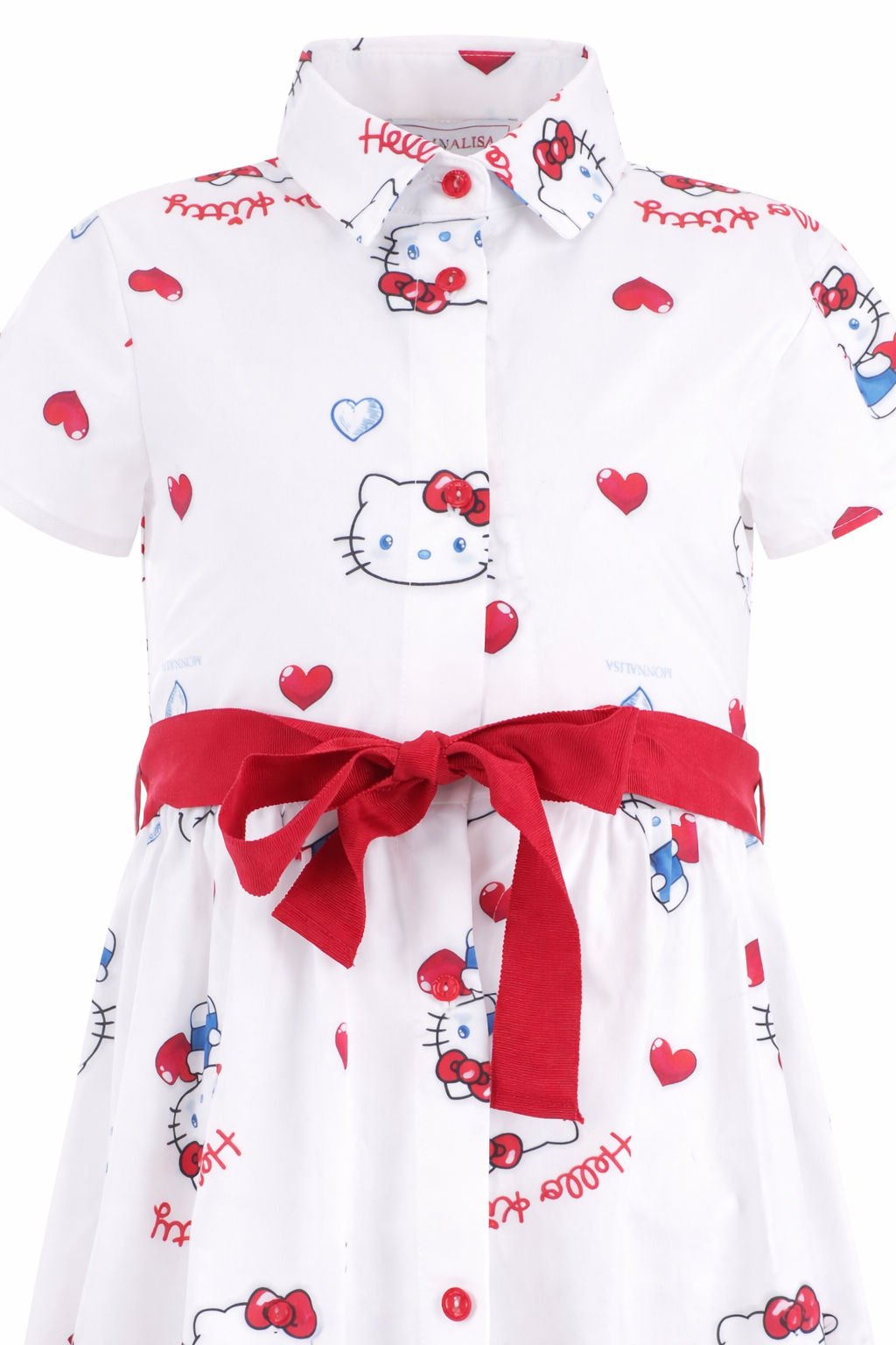 Abito per bambina Monnalisa multicolor con stampa grafica all-over 11G918 7605 0099 MONNALISA KIDS