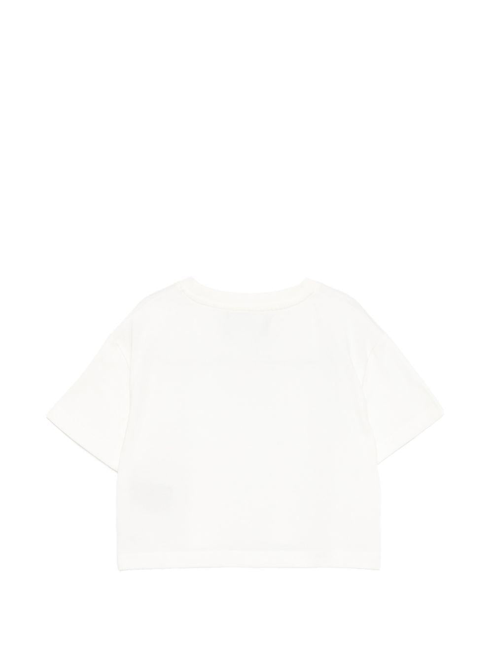 T-shirt per bambina John Richmond Kids bianca con logo sul davanti RGA26143TS OFF-WHITE JOHN RICHMOND KIDS