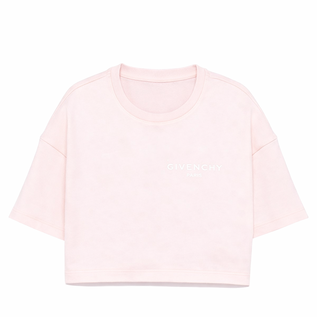 T-shirt per bambina Givenchy Kids rosa con logo sul davanti H31224 44Z GIVENCHY KIDS