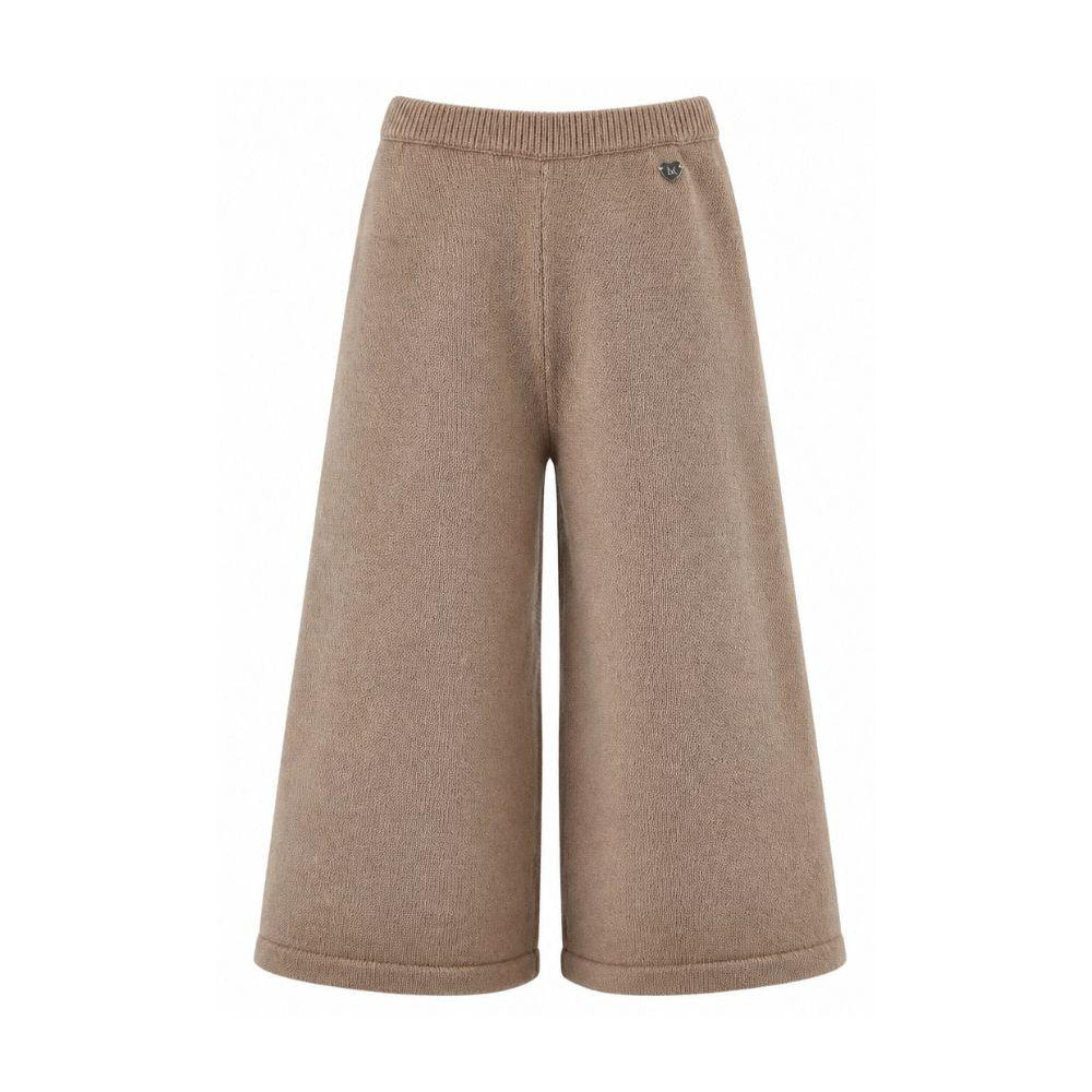 Pantaloni per bambina Monnalisa Kids beige con design lavorato a maglia 17H409 8060 0003 MONNALISA KIDS