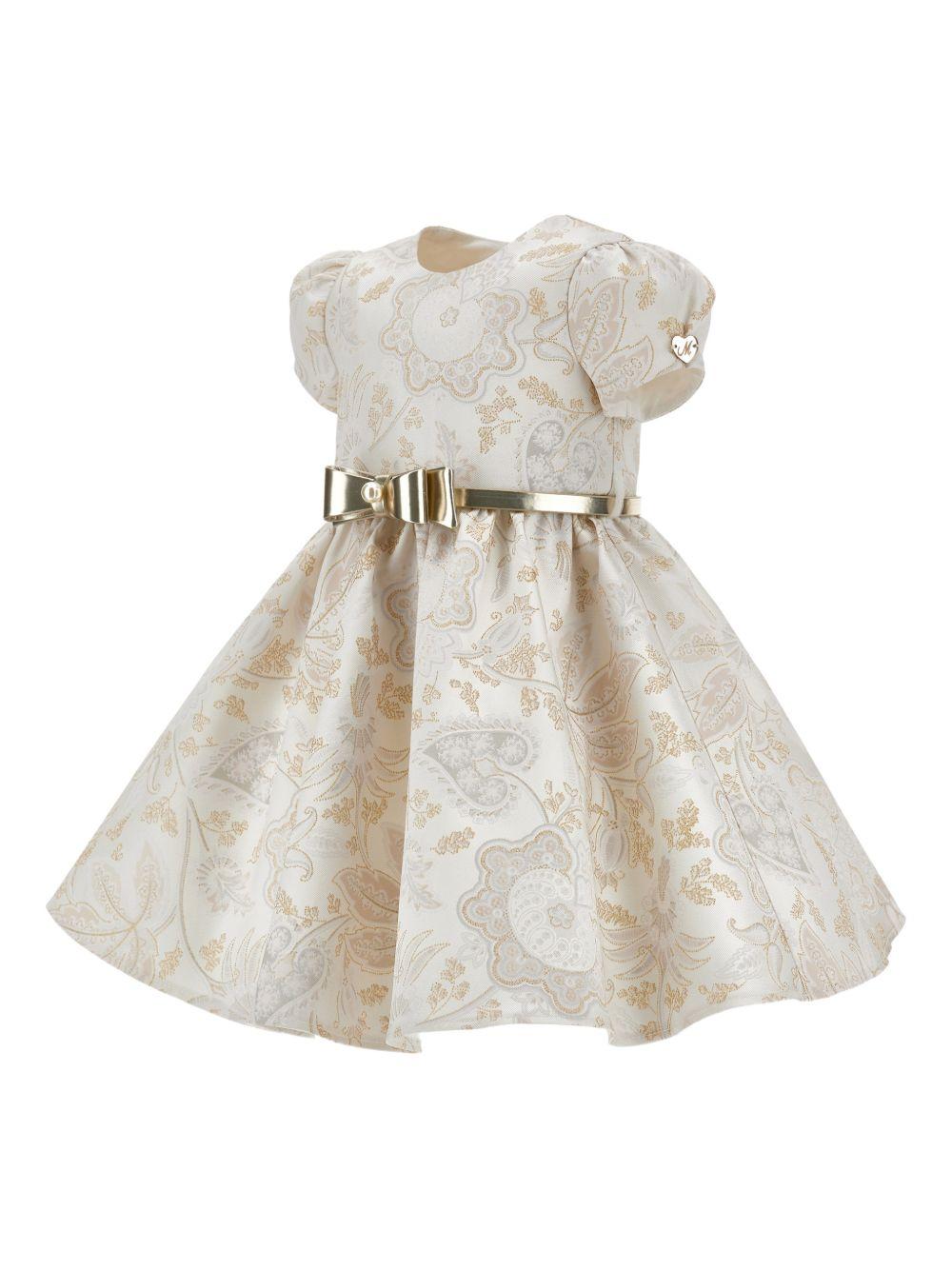 Abito per neonata Monnalisa bianco con stampa Paisley 73G906RM 7676 0170 MONNALISA KIDS
