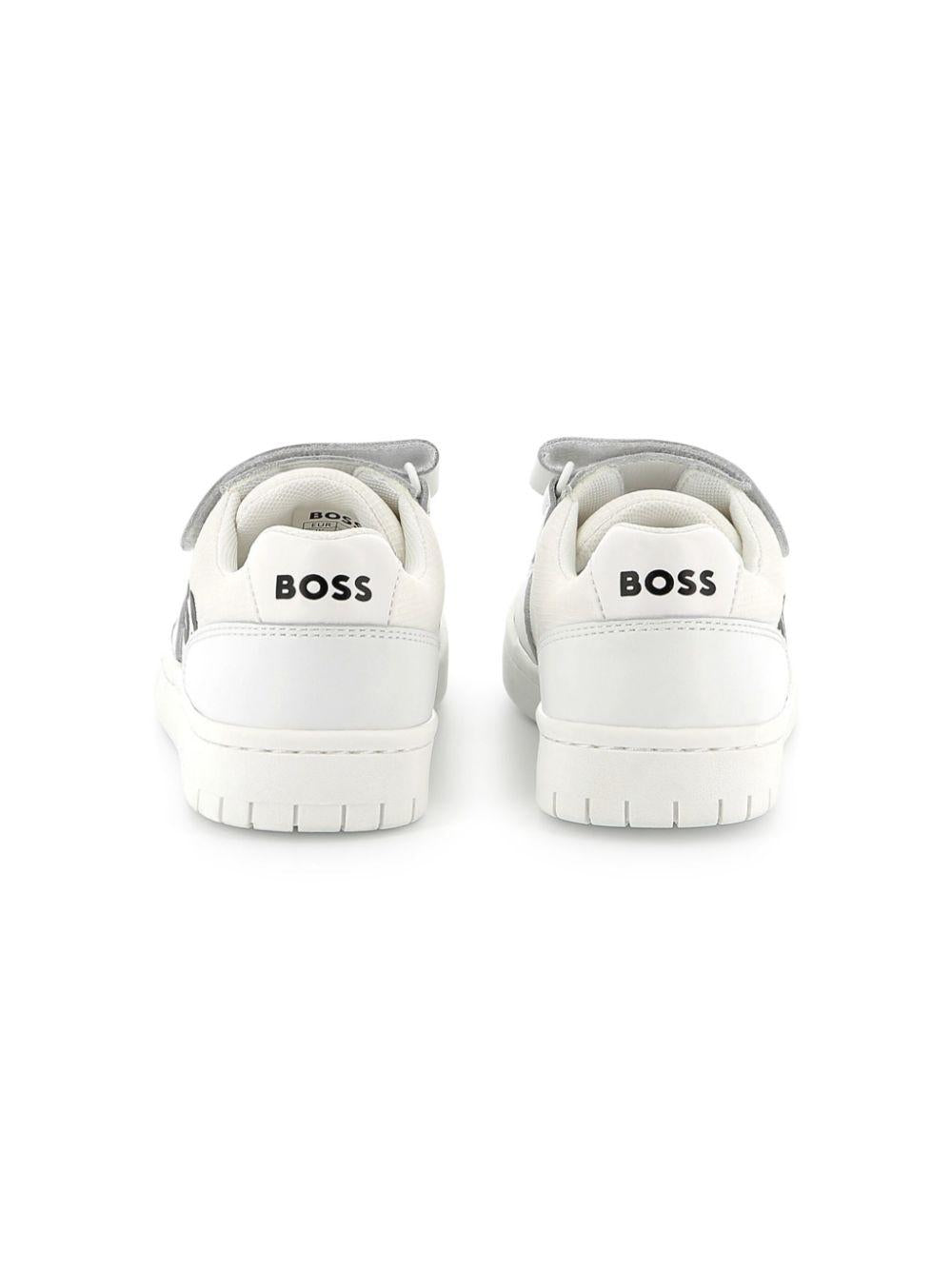 Sneakers per bambino Boss Kidswear bianco con stampa logo J51644 10P BOSS KIDS