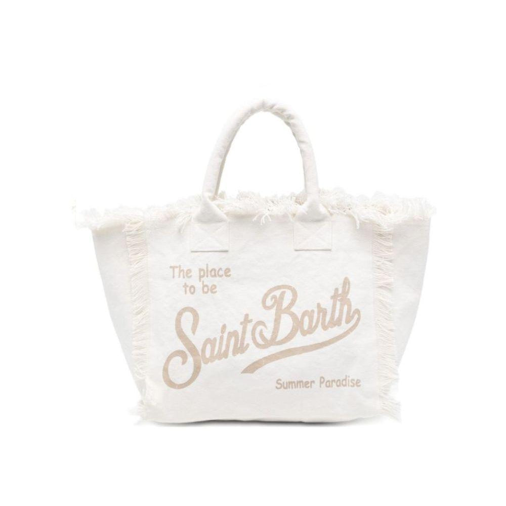 Borsa Vanity MC2 Saint Barth bianca con dettaglio frange VANI001 08246L MC2 ST. BARTH KIDS