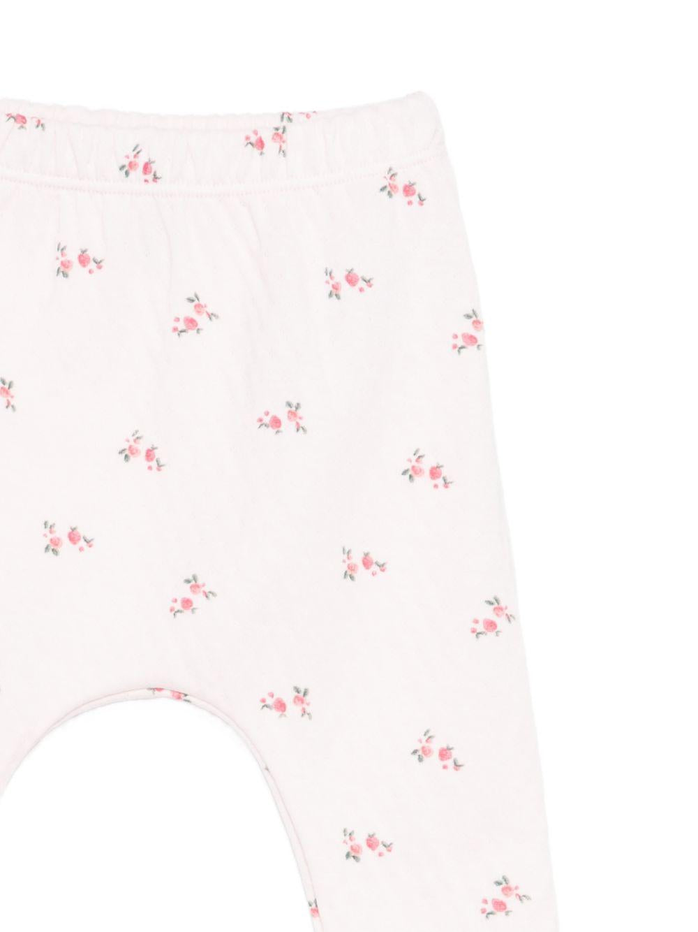 Set due pezzi t-shirt e pantaloni per neonata Petit Bateau rosa con stampa floreale A0FQZ 01 PETIT BATEAU KIDS
