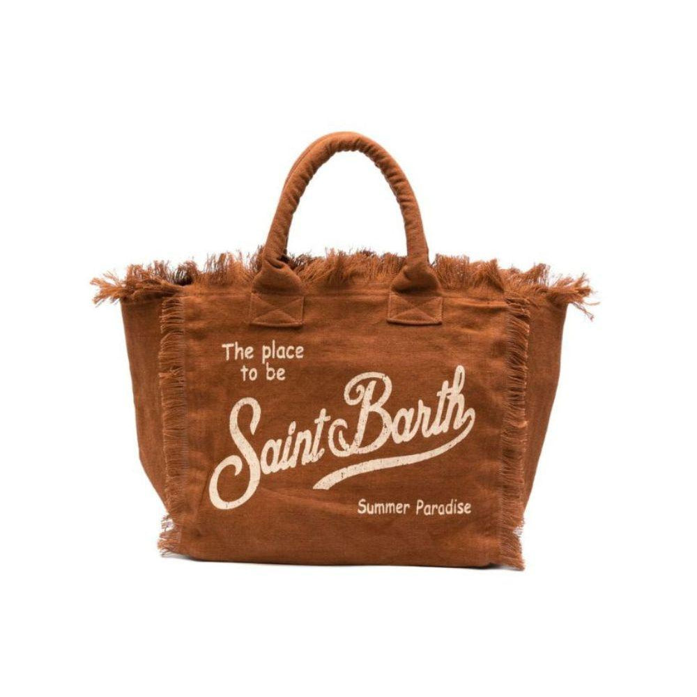 Borsa Vanity MC2 Saint Barth marrone con dettaglio frange VANI022 00396L MC2 ST. BARTH KIDS