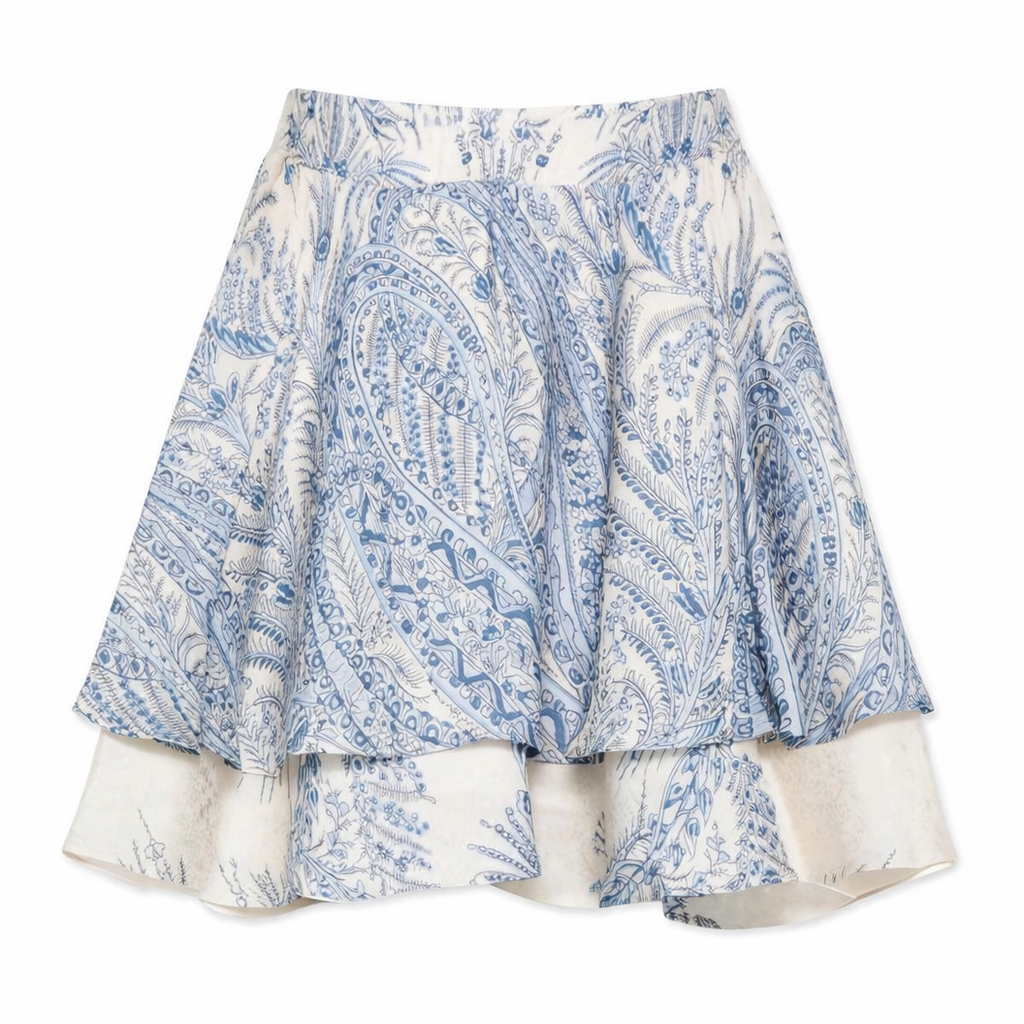 Gonna per bambina Etro Kids azzurra con stampa grafica Paisley GY7A10 S0221 106CE ETRO KIDS