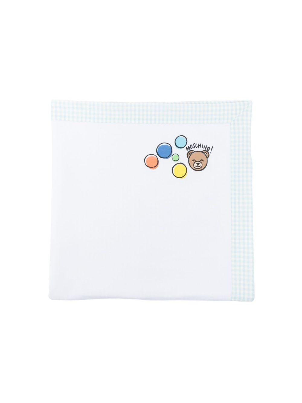 Coperta per neonato Moschino Kids multicolore con orsetto Teddy Bear MUB00LLZE10 83675 MOSCHINO KIDS