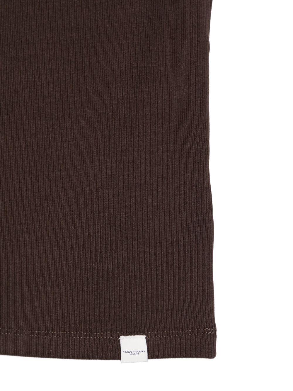Canotta per bambino Paolo Pecora Kids marrone con design a coste PP4269 EBANO PAOLO PECORA KIDS