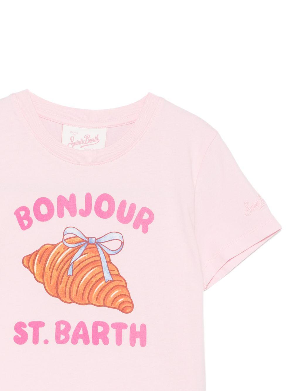 T-shirt per bambina MC2 Saint Barth Kids rosa con stampa grafica ELLY001 03803L MC2 ST. BARTH KIDS