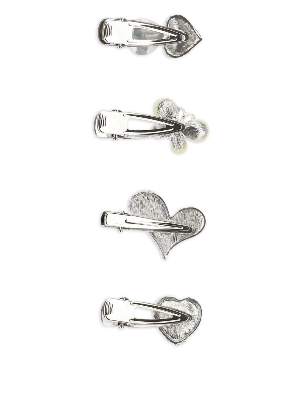 Accessori per capelli per bambina Monnalisa argento a farfalla e cuore 17G008 7753 0084 MONNALISA KIDS