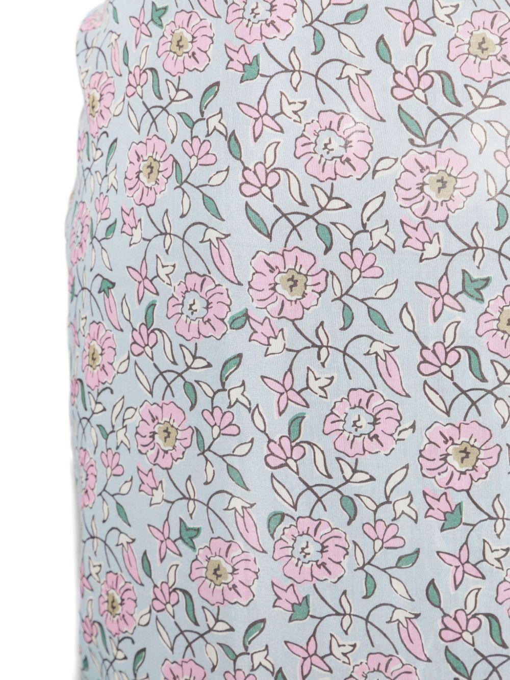 Pareo per donna MC2 Saint Barth azzurro con stampa floreale all-over TAIT001 09705L MC2 ST. BARTH