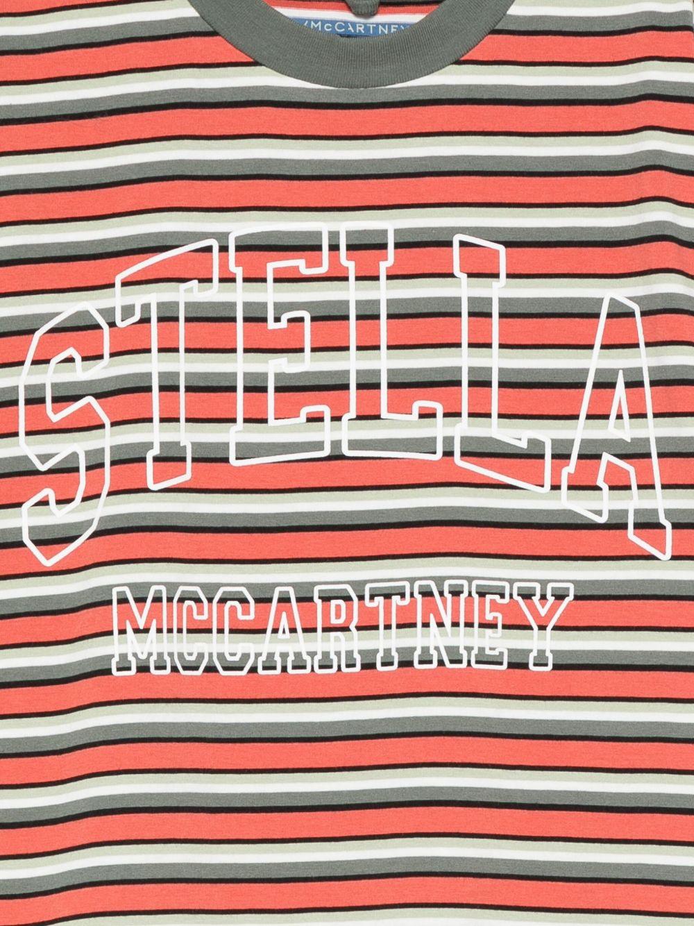 T-shirt per bambino Stella McCartney Kids multicolore con logo a righe TX8S11 Z3152 999 STELLA McCARTNEY KIDS