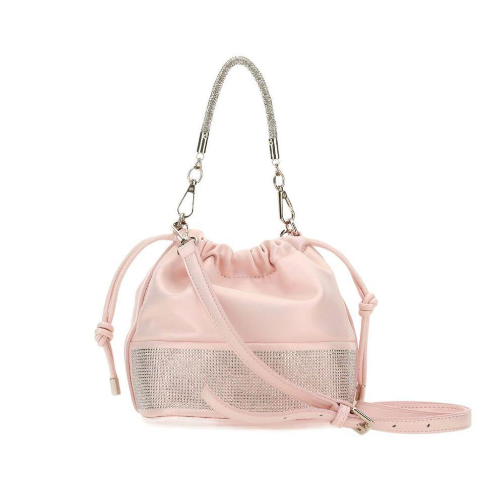 Borsa a secchiello per bambina Monnalisa rosa con manico in strass 79G004 7742 0091 MONNALISA