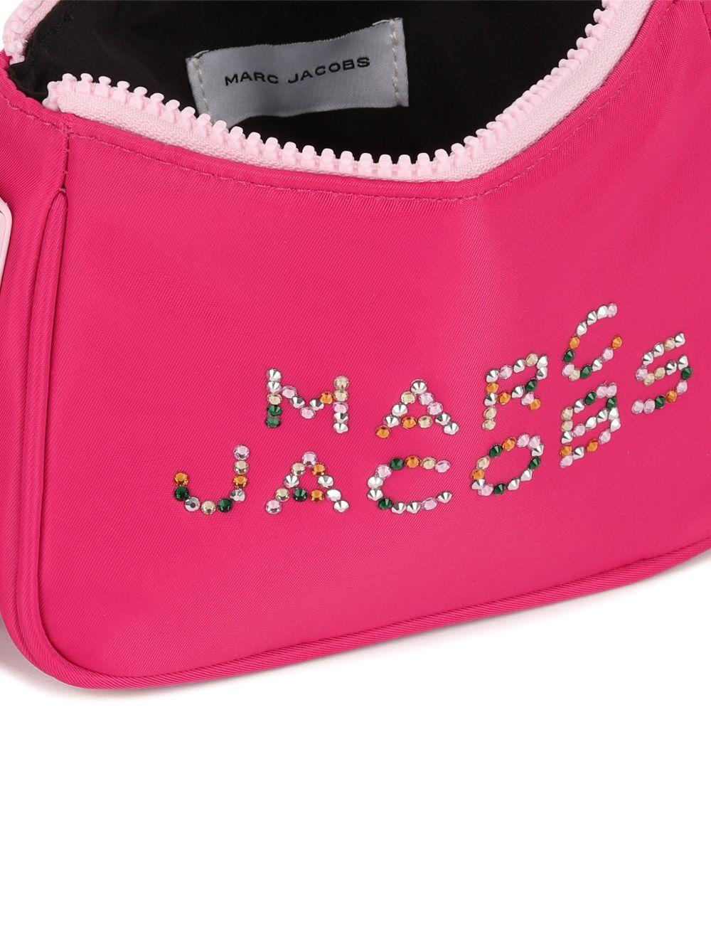 Borsa a tracolla per bambina The Marc Jacobs Kids fucsia con logo sul davanti W60837 437 THE MARC JACOBS KIDS