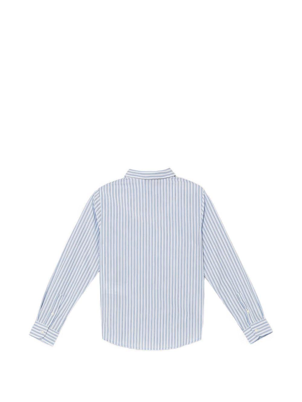 Camicia per bambino Emporio Armani Kids azzurra con motivo a righe EB001314 AF20973 F0023 EMPORIO ARMANI KIDS