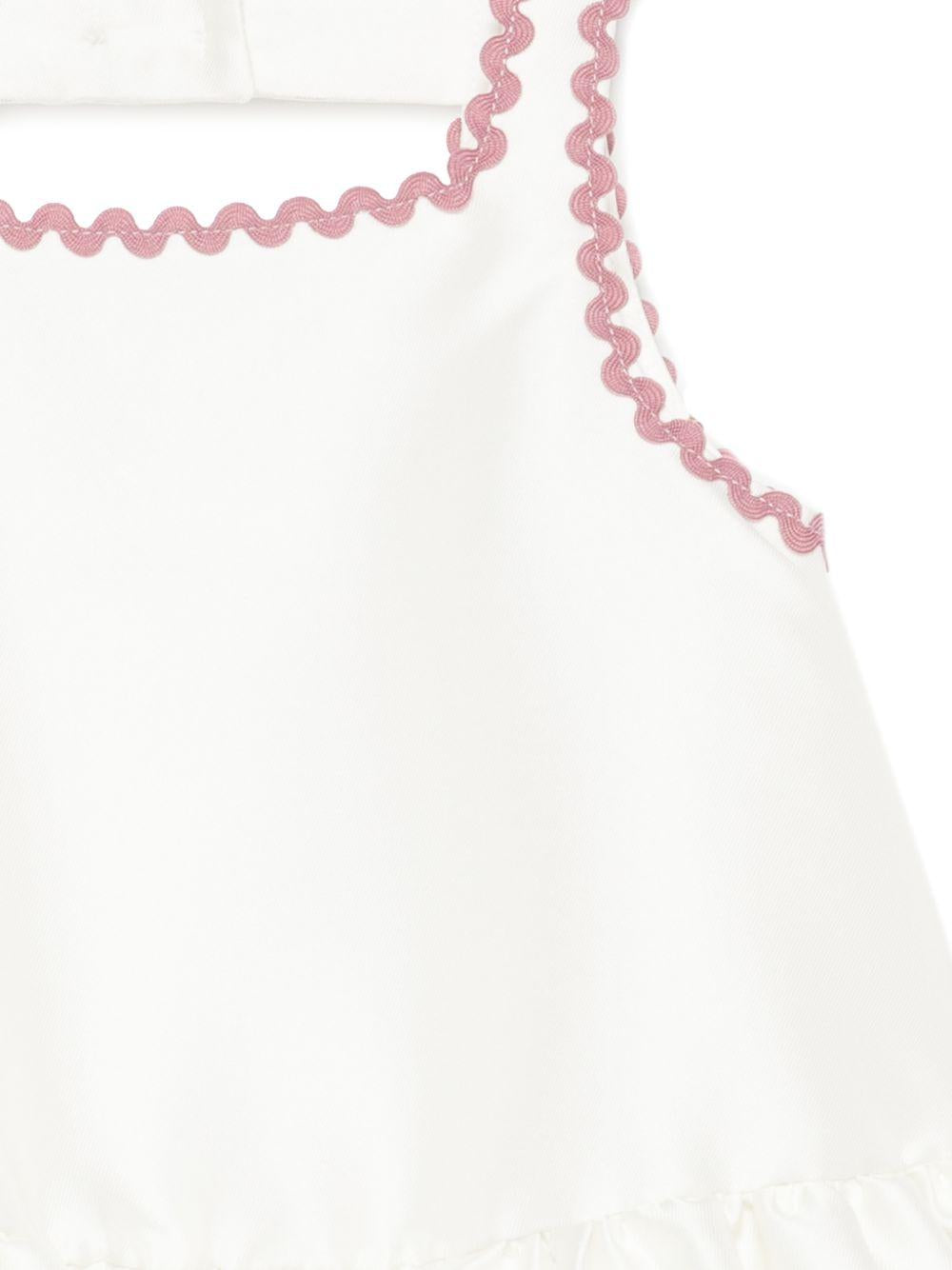 Abito per bambina Simonetta bianco con ruches SY1B02 S0251 102RS SIMONETTA KIDS