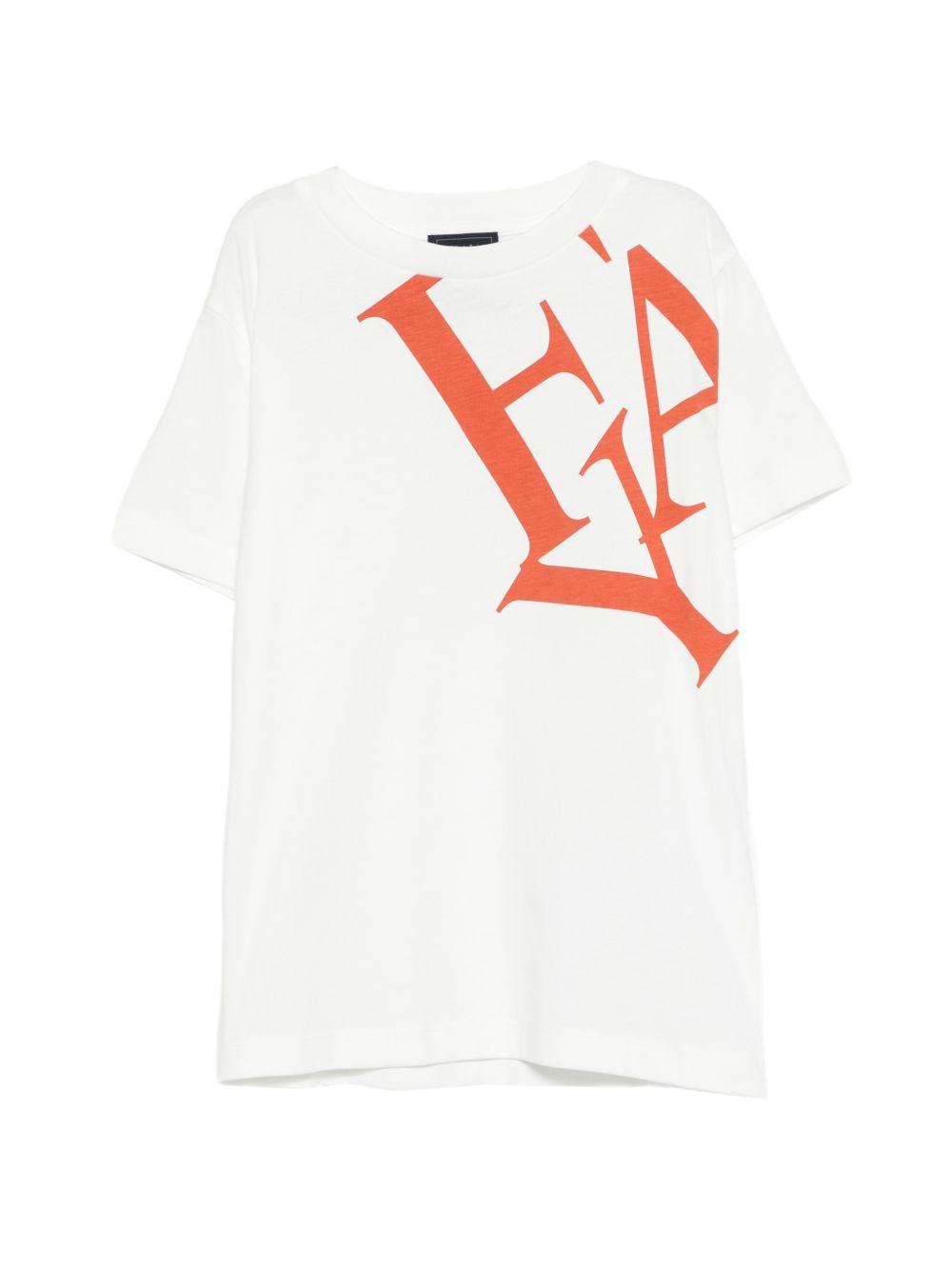 T-shirt per bambino Fay Kids bianca con dettaglio logo colorato FY8P61 Z3708 101AR FAY KIDS