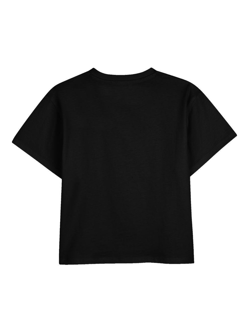 T-shirt per bambino Kenzo Kids nera con logo sul davanti K61681 09B KENZO KIDS