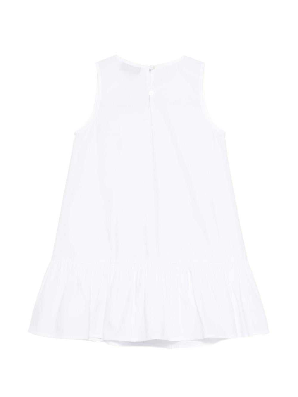 Abito per bambina Moschino Kids bianco con stampa Teddy Bear HDV0HELLA10 10101 MOSCHINO KIDS