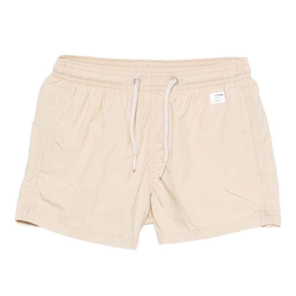 Costume per bambino MC2 Saint Barth Kids beige con toppa con logo sul retro JEA0012 00061L MC2 ST. BARTH KIDS