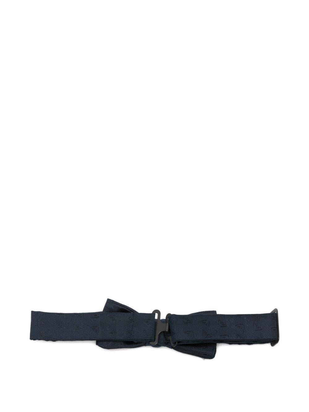 Papillon per bambino Emporio Armani Kids blu con motivo jacquard con aquila EB000853 AF23748 FB068 EMPORIO ARMANI KIDS