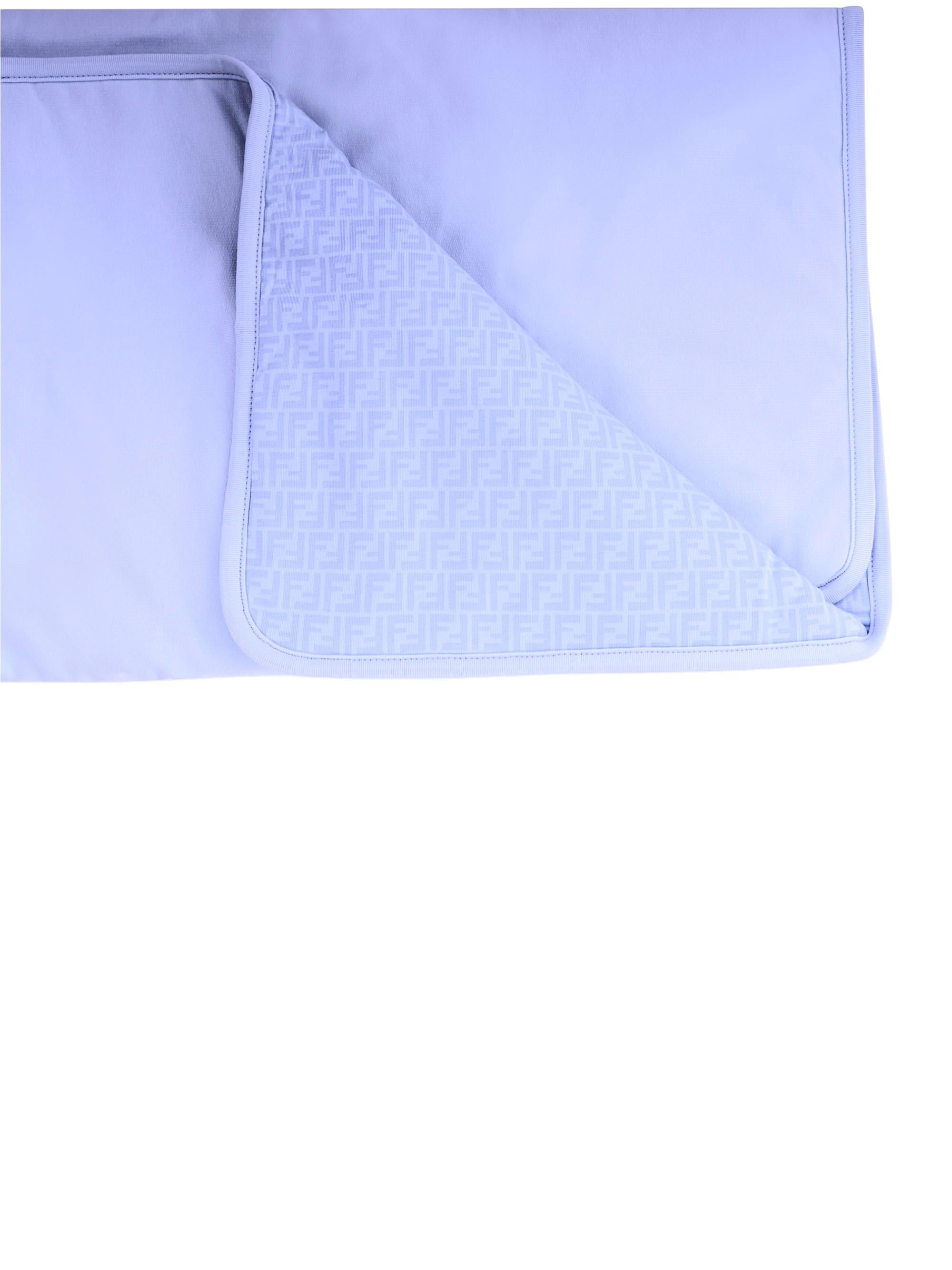 Coperta per neonato Fendi Kids azzurra con stampa Cavallino Fendi BUJ328 8RA F19J4 FENDI KIDS