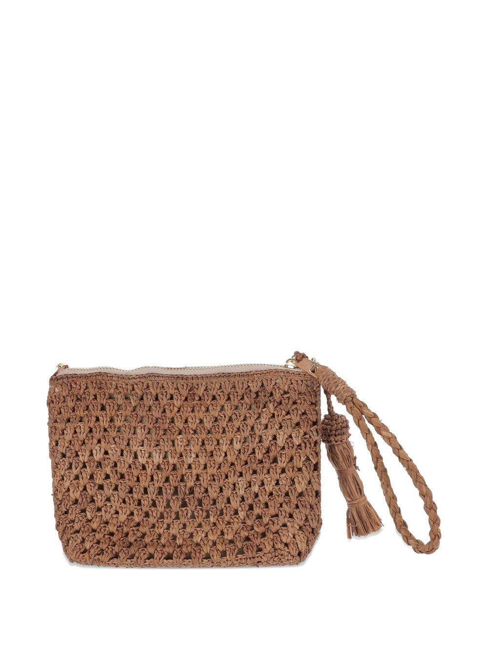 Pouch MC2 Saint Barth marrone in rafia RAFP001 09038L MC2 ST. BARTH KIDS