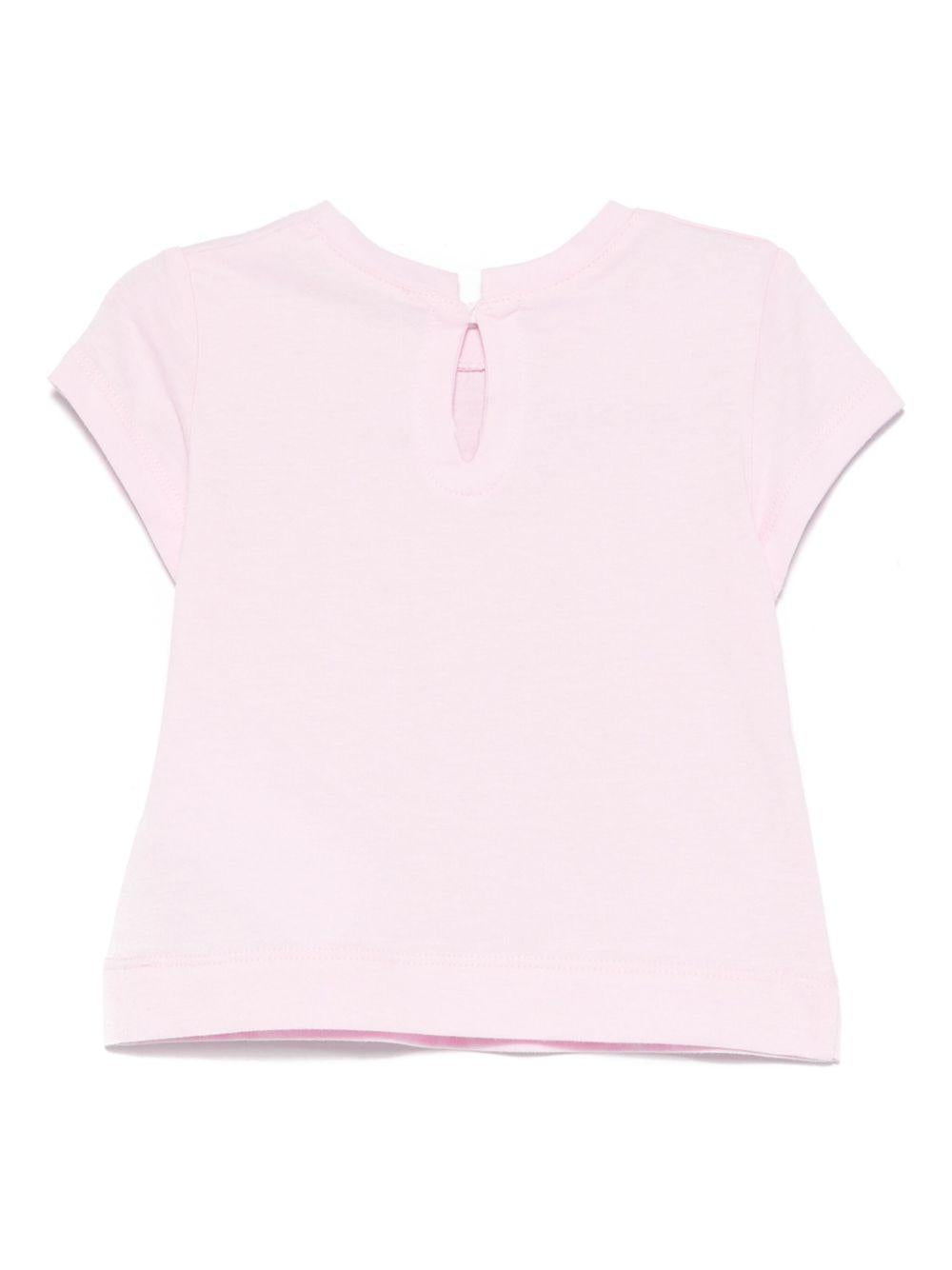 T-shirt per neonata Monnalisa rosa con stampa Alice x Disney 39E610 5002 0090 MONNALISA