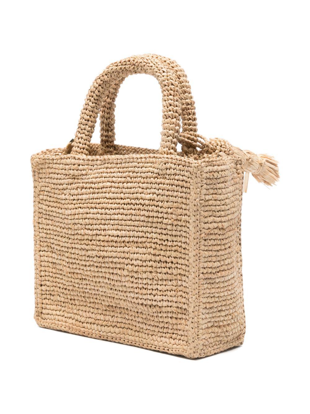 Borsa tote Vanity mini MC2 Saint Barth beige con dettaglio nappina VAMI004 00222L MC2 ST. BARTH KIDS